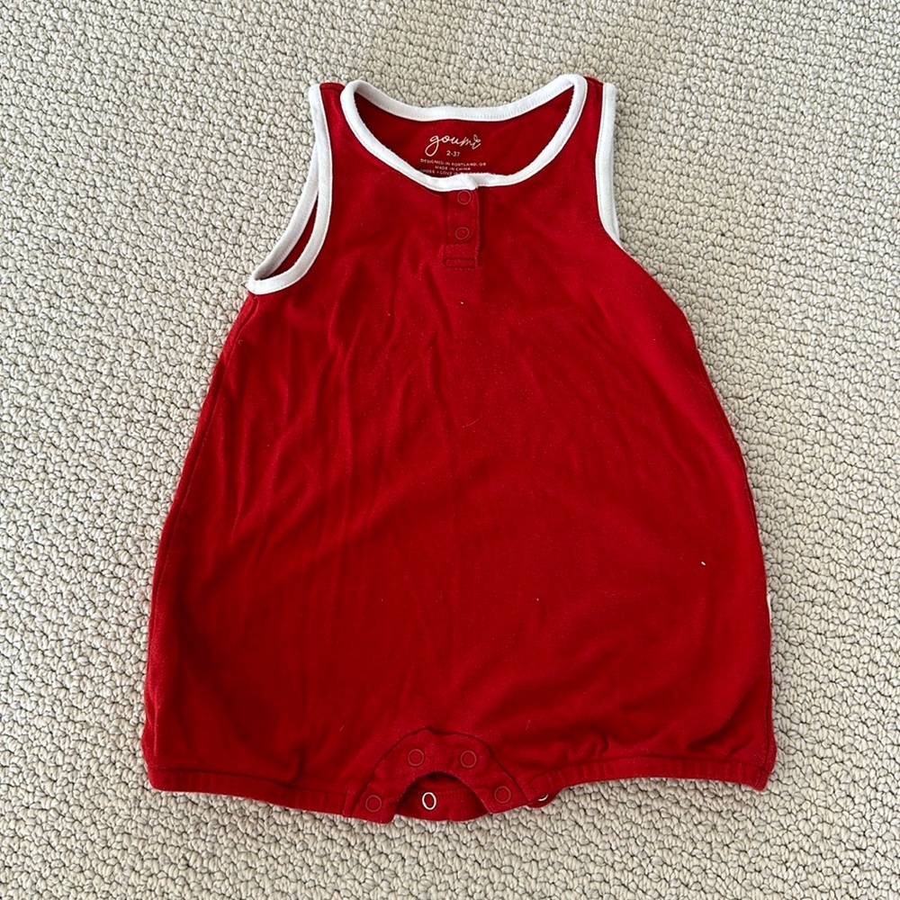Red romper size 2-3T Goumi